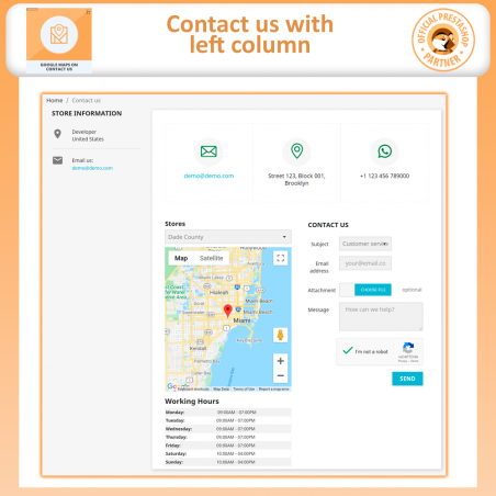 Prestashop Google Maps on Contact Us