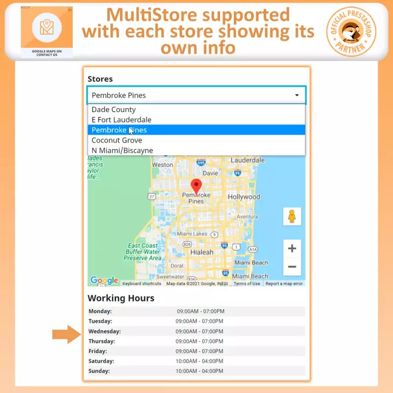 Prestashop Google Maps on Contact Us