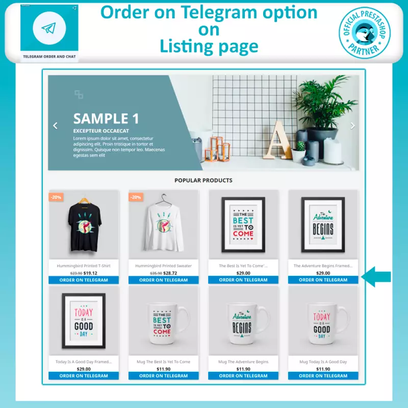Ordini Telegram e Chat - Prestashop