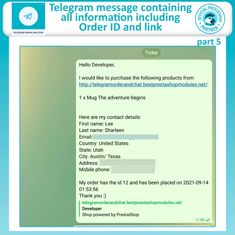 prestashop telegram module