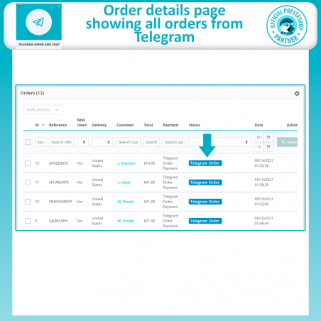 Telegram Order | Telegram Chat