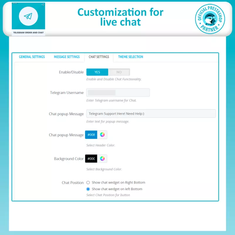 Telegram Bestellungen & Chat - Modul