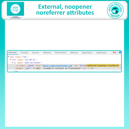 Prestashop seo external link module