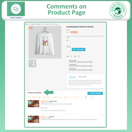 Product Comments by Customers with Images