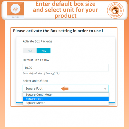 Prestashop Sell By Box