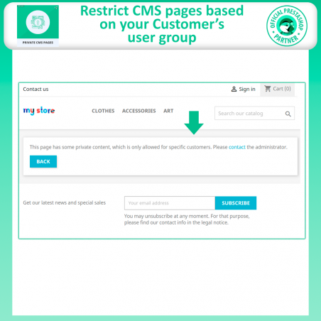 Prestashop CMS B2B