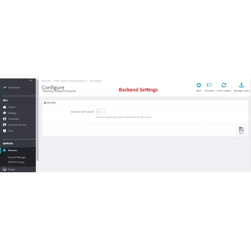 Module gratuit produits récemment consultés Prestashop