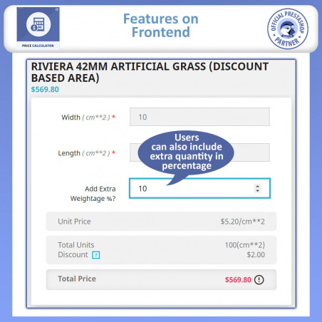 Price Calculator Prestashop