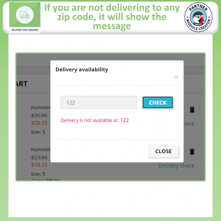 prestashop delivery pin check