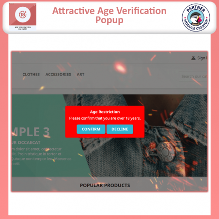 Prestashop Age Verify Popup