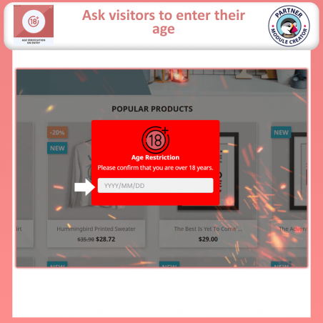 Age Verification Popup Prestashop