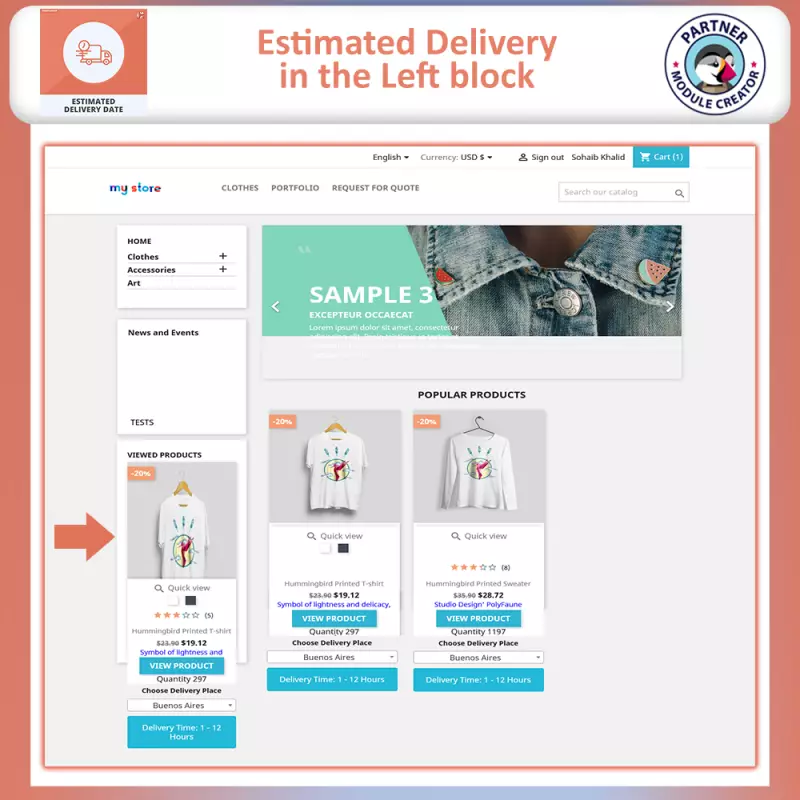 Fecha de Entrega Estimada Gratis PrestaShop
