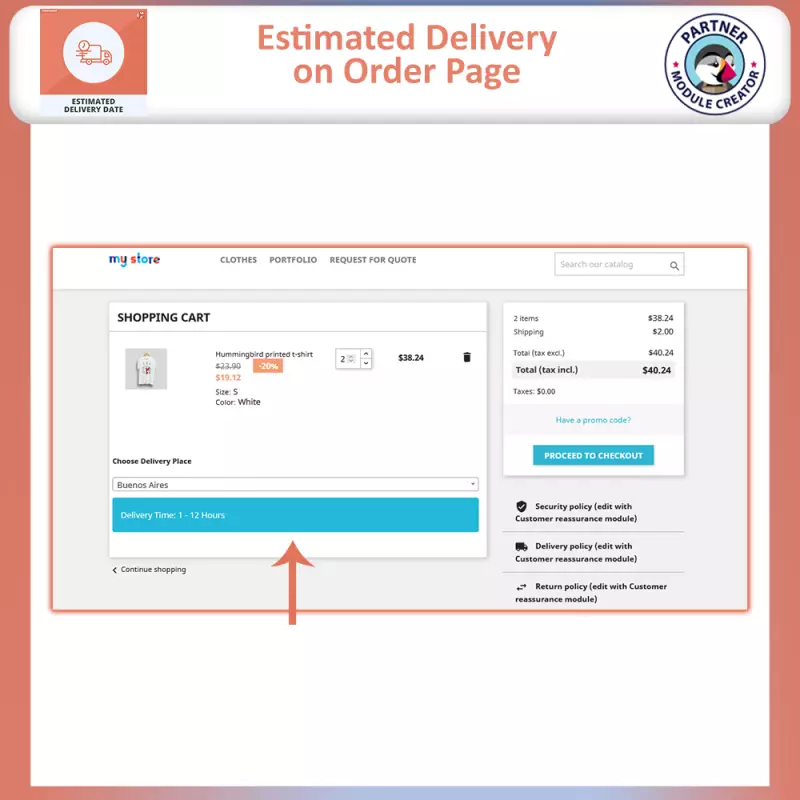 Fecha de Entrega Estimada Gratis PrestaShop