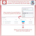 prestashop social login - Número de clientes obtidos com o login social