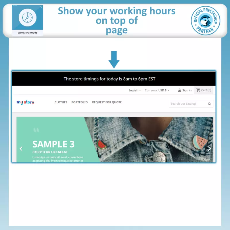Módulo de horario laboral de prestasho gratis