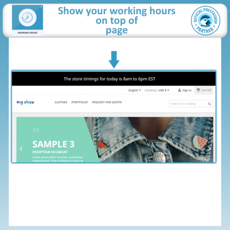 Free Prestashop Working Hour Module