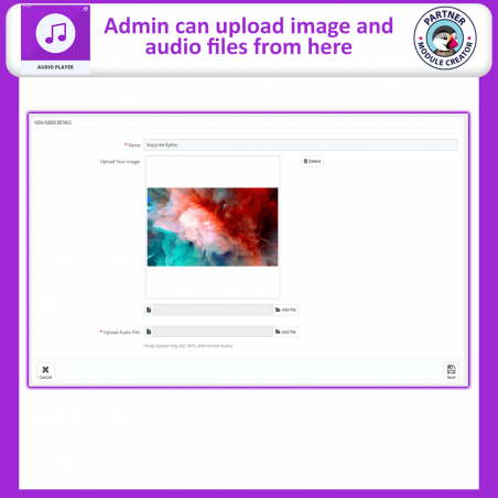 PrestaShop audio player