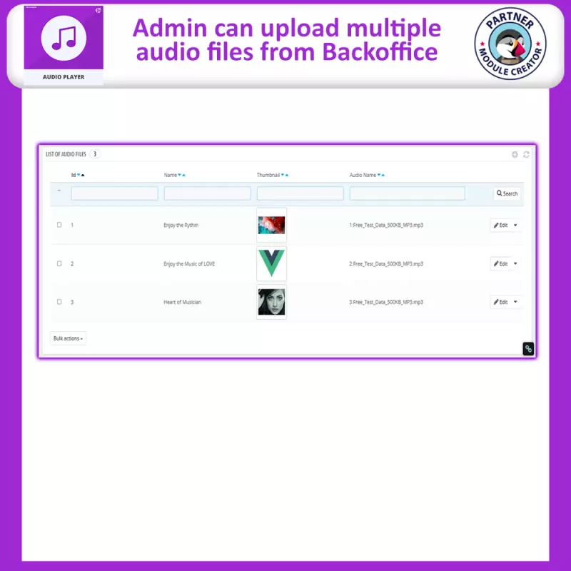 Audioplayer voor Prestashop - Nieuwe Addons
