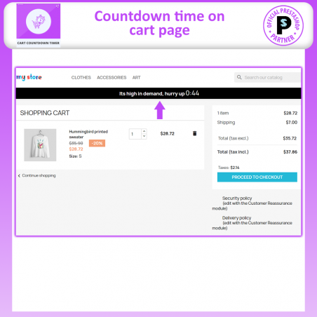 Cart Countdown Timer Module