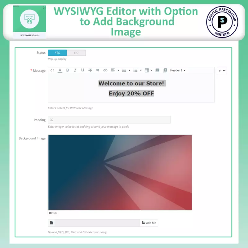 Prestashop Free Welcome Popup Module