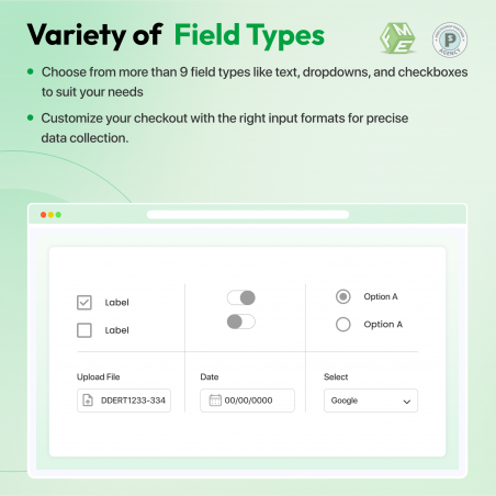 Prestashop Custom Forms - Field types