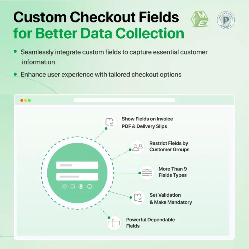 Benutzerdefinierte PrestaShop-Checkout-Felder für Details