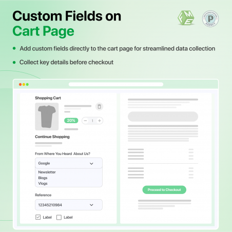 Custom Checkout Fields on Cart page Prestashop