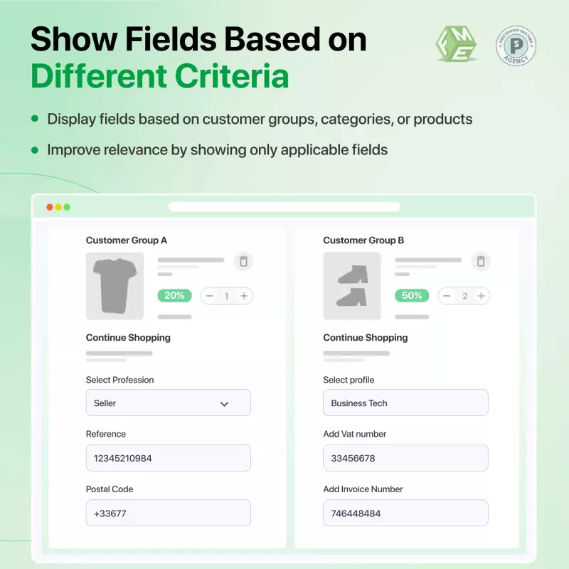 Benutzerdefinierte PrestaShop-Checkout-Felder für Details