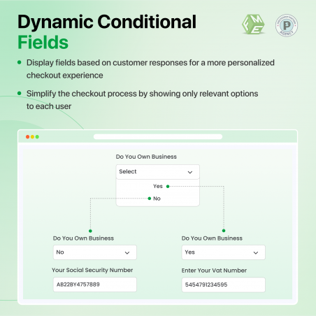 Prestashop Custom Checkout Fields - Conditional Fields