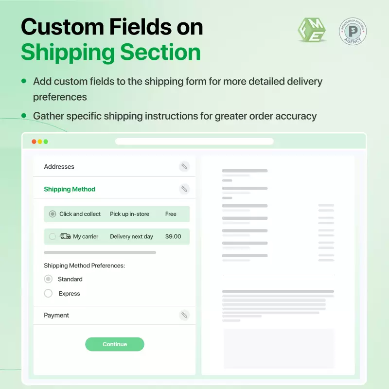 Benutzerdefinierte PrestaShop-Checkout-Felder für Details