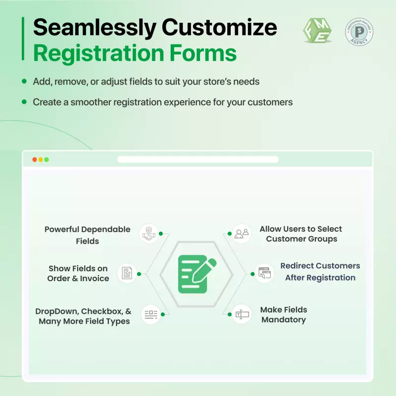 Benutzerdefinierte PrestaShop-Registrierungsfelder: Kundenregistrierungsformular