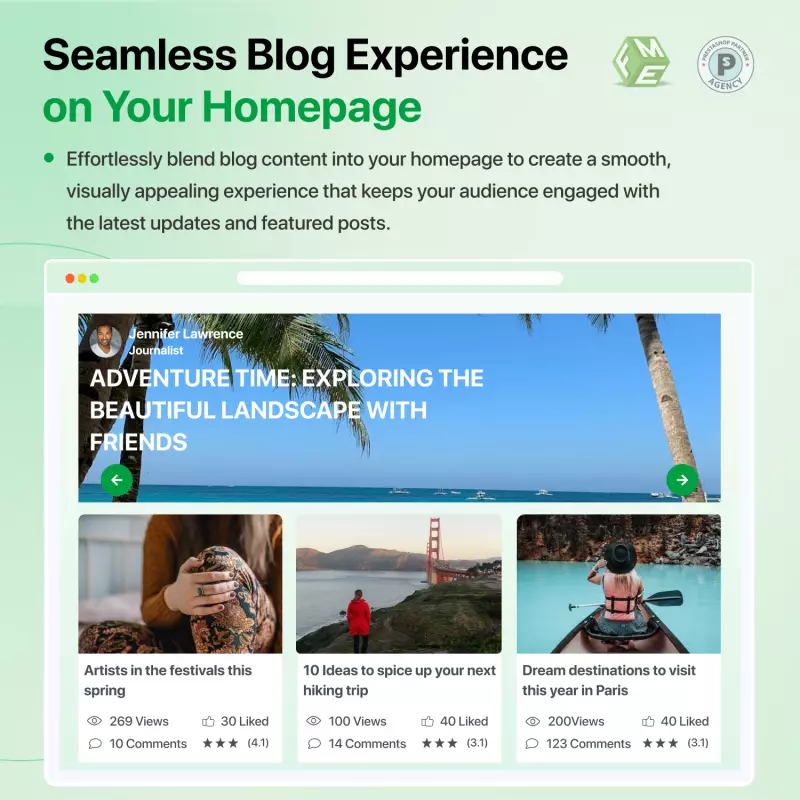 Prestashop Blog Module Homepage