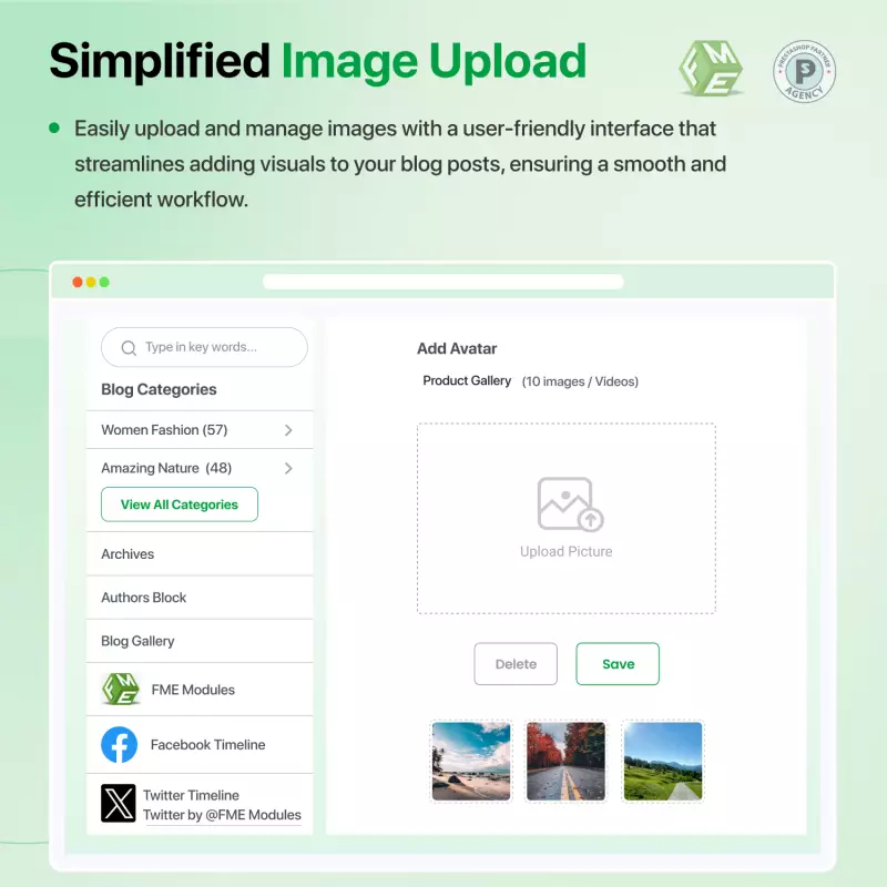 blog module image upload