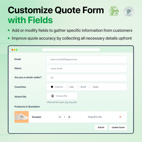 Prestashop Quote Module Custom Quote Form
