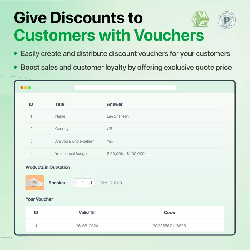 Prestashop Quote Module Discount Vouchers