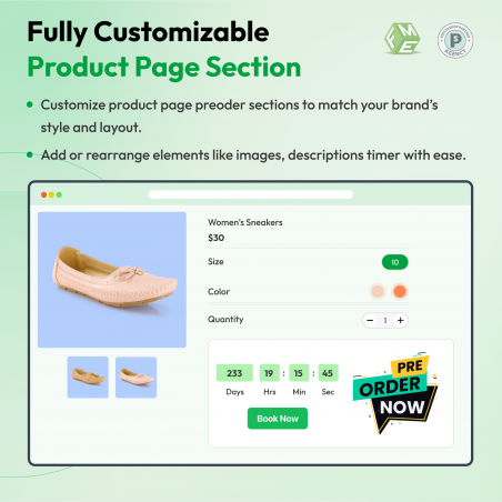 Customization Options by Preorder Module