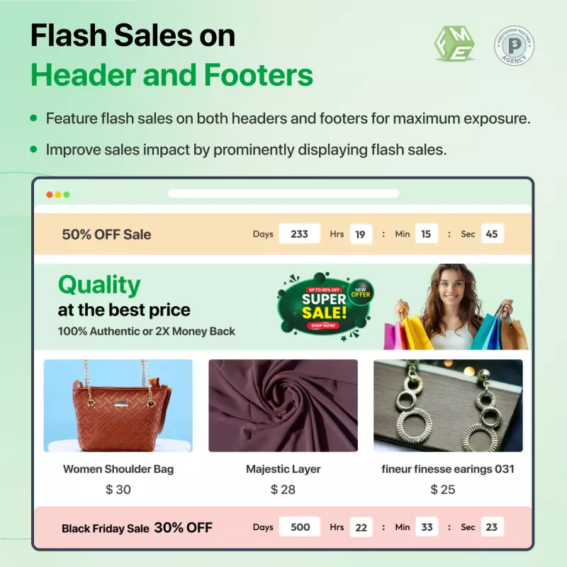 Modulo vendite flash Prestashop
