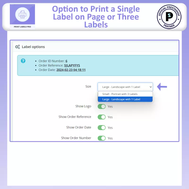 PrestaShop Print Label Pro: Versandetiketten drucken