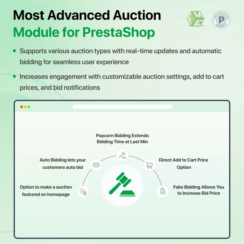 Módulo de subasta de Prestashop