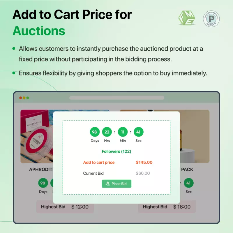 Módulo de subasta de Prestashop