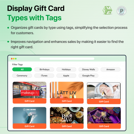 Prestashop Gift Card Module - Gift Tags