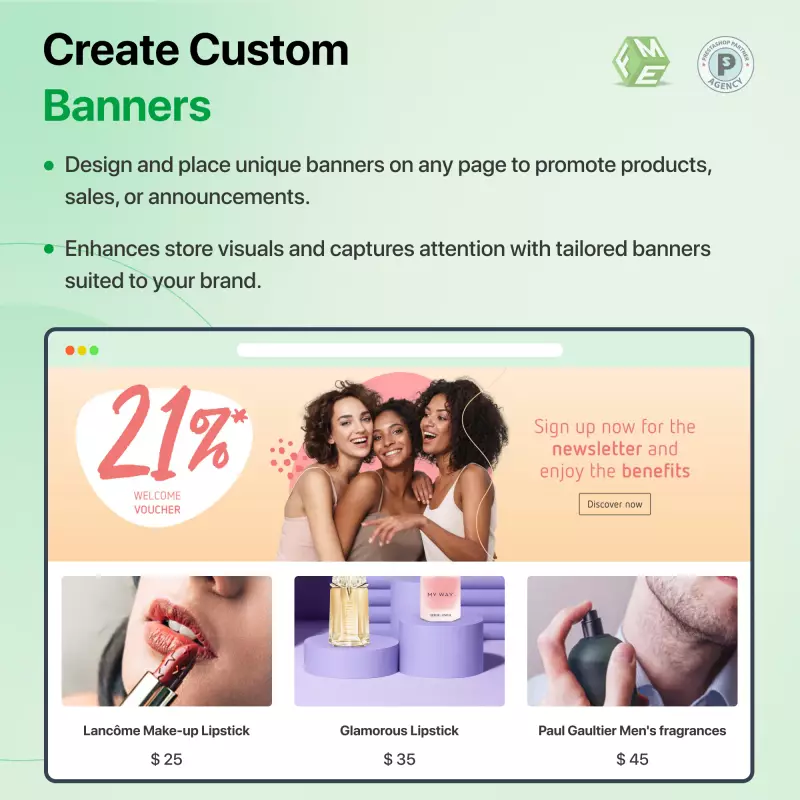 Banners by Static Block Module