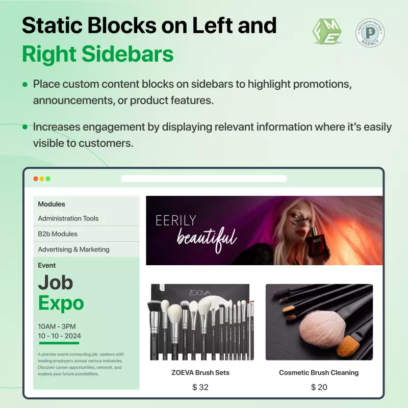 Static Left and Right Block PrestaShop
