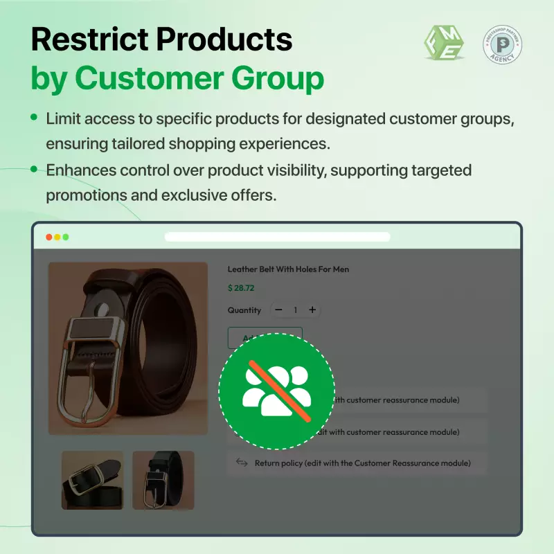 PrestaShop – Ogranicz dostęp klientów do treści