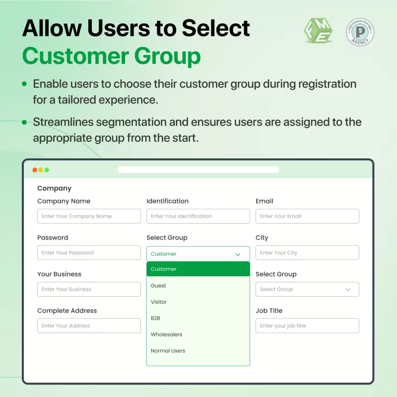 PrestaShop B2B Registratiemodule | BTW/SIRET Validatie