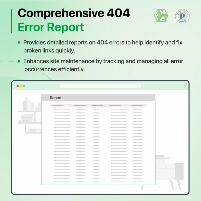 PrestaShop URL Redirect Module 404 Errors Report