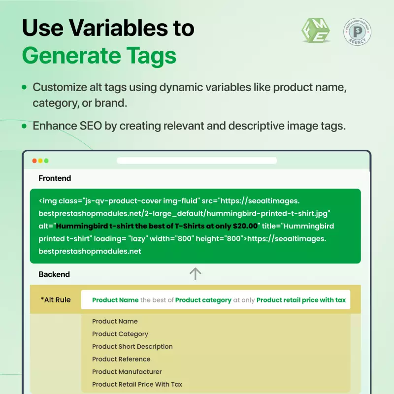 Etiquetas ALT SEO auto con IA para PrestaShop - ChatGPT, Gemini