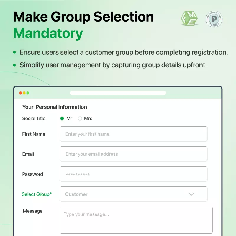 Make Group Selection Mandatory