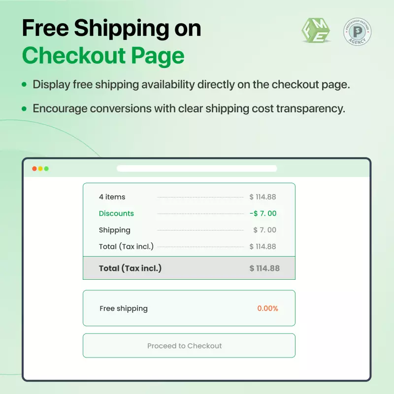 Kostenloser Versand bei PrestaShop: Kostenlose Lieferung