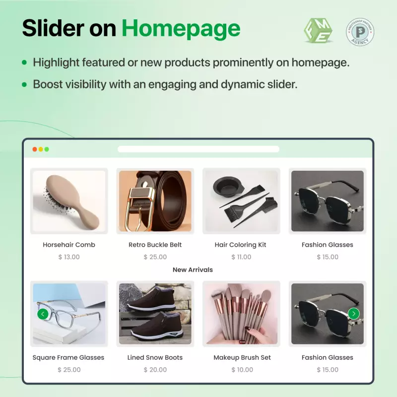 PrestaShop Product Slider: Carrossel de imagens